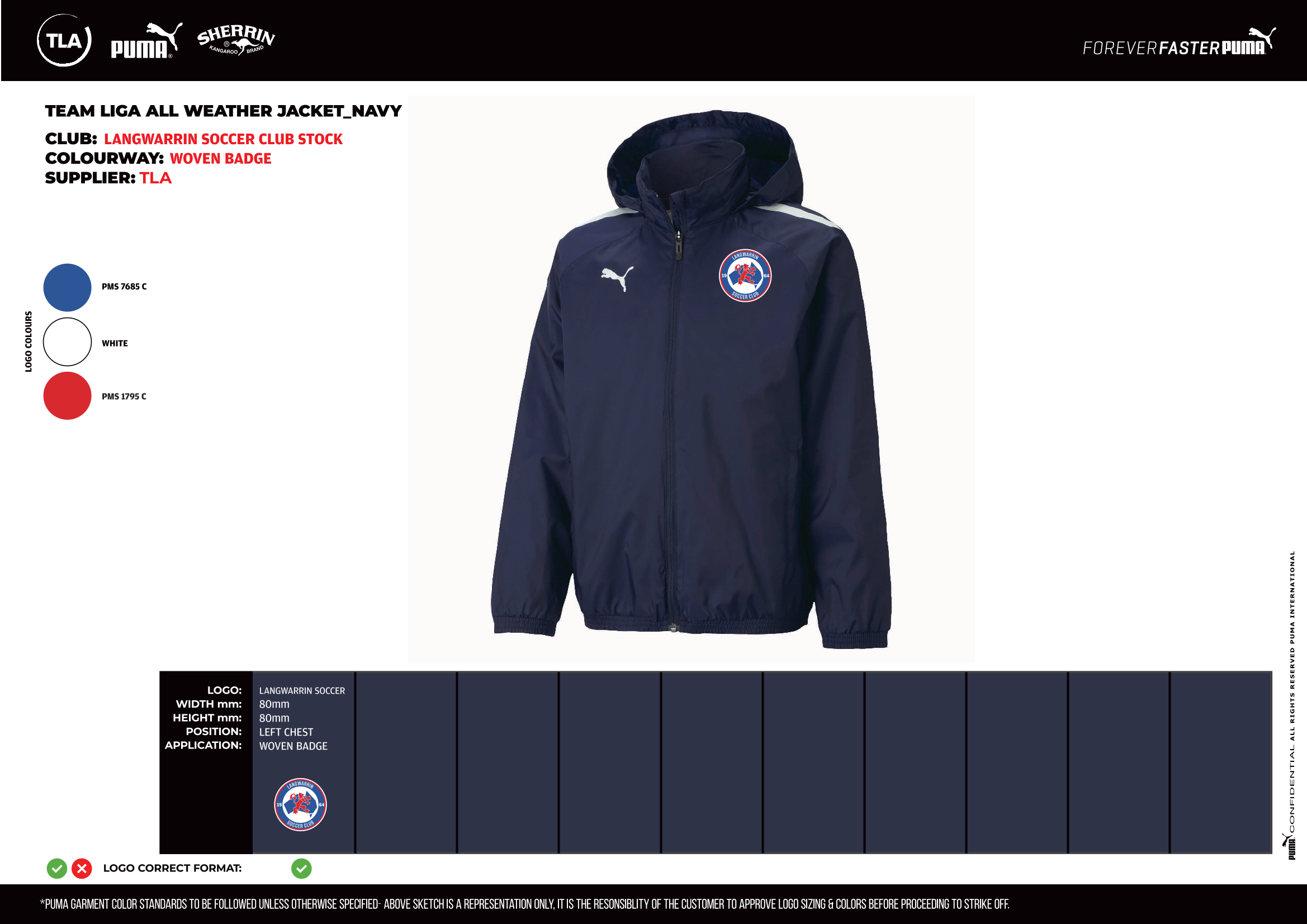 Angwarr Langwarrin Soccer Club All Weather Jacket